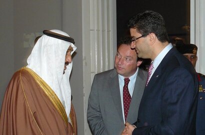 v.l.: S.K.H. Prinz Salman bin Abdulaziz Al Saud, Gouverneur der Region Riad, Dr. Stefan Weber, Houssam Maarouf