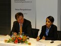 William M. Drozdiak, dem Präsidenten des American Council on Germany, und DAFG-Beiratsmitglied Sawsan Chebli