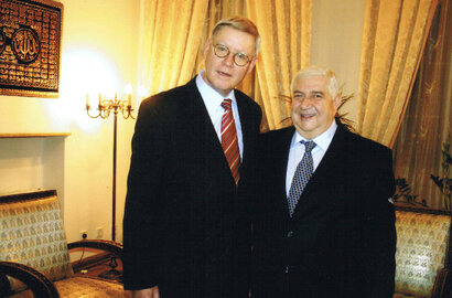 Joachim Hörster, MdB, und Walid Al-Muallim, syrischen Außenminister